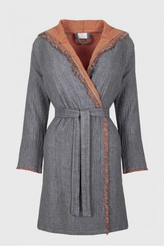 Anthracite Towel and Bathrobe Set 059.Terra-Antrasit