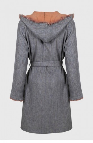 Anthracite Towel and Bathrobe Set 059.Terra-Antrasit
