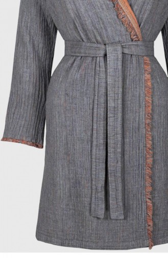 Anthracite Towel and Bathrobe Set 059.Terra-Antrasit