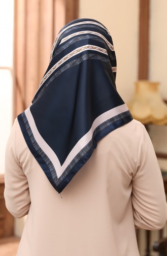 Karaca Rayon Scarf 80978-03 Stone Navy Blue 80978-03