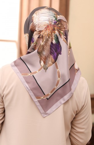 Karaca Digital Rayon Kopftuch 80979-08 Dunkel Nerz-Rauchgrau 80979-08