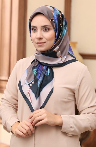Karaca Dijital Rayon Eşarp 80979-09 Lacivert Füme