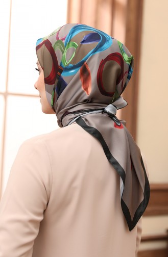Karaca Digital Rayon Kopftuch 80982-02 Schimmelgrün-Ziegelrot 80982-02