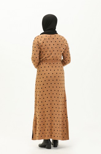 Trikot Tupfenkleid 1545-01 Milchkaffeefarben 1545-01