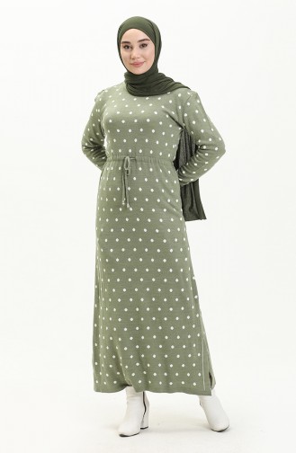 Trikot Tupfenkleid 1545-04 Khaki 1545-04