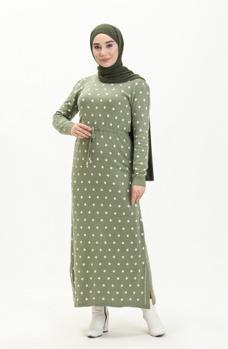 Trikot Tupfenkleid 1545-04 Khaki 1545-04