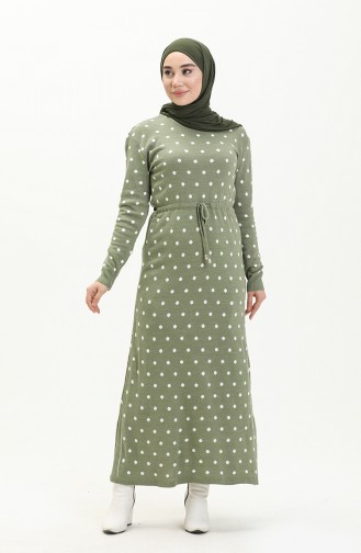 Trikot Tupfenkleid 1545-04 Khaki 1545-04