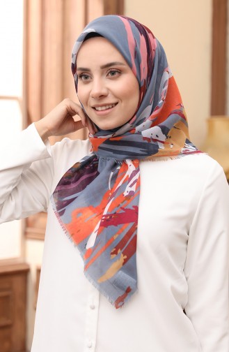 Çekme Cotton Eşarp 13205-08 Gri Pudra