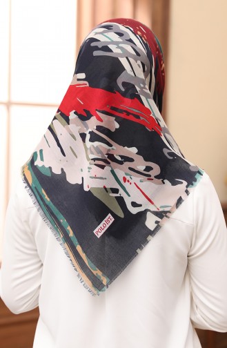 Cotton Scarf 13205-11 Dark Blue Smoke-Colored 13205-11