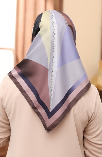 Karaca Digital Rayon Kopftuch 80977-13 Lila-Hell Grün 80977-13