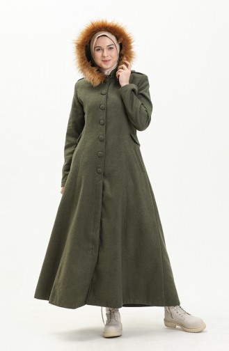 Hooded Coat 712010-04 Khaki Green 712010-04