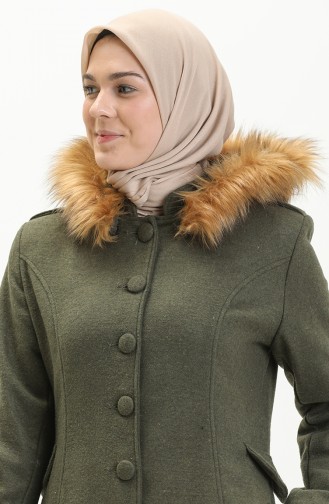 Hooded Coat 712010-04 Khaki Green 712010-04