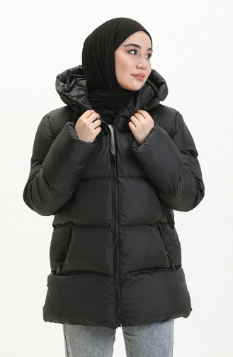 Manteau Matelassé 6051-01 Noir 6051-01