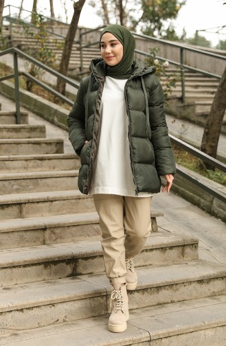 Puffer Coat 6051-03 Khaki 6051-03