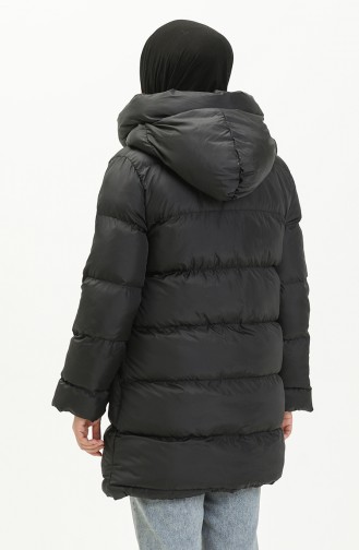 Füllung Puffercoat mit Kapuze 6052-01 Schwarz 6052-01