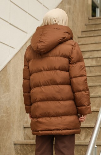 Hooded Puffer Coat 6052-02 Tan 6052-02