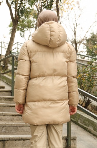 Puffer Coat 6053-04 Beige 6053-04