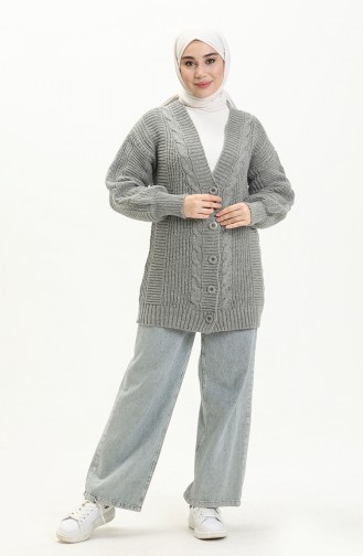 Grau Strickjacke 2924