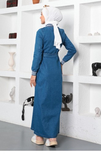 Jeansblau Abayas 14021