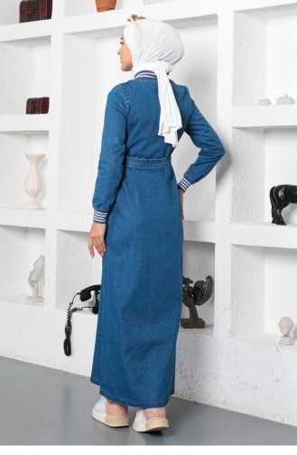 Jeansblau Abayas 14021