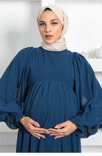 Indigo Hijab-Abendkleider 14025