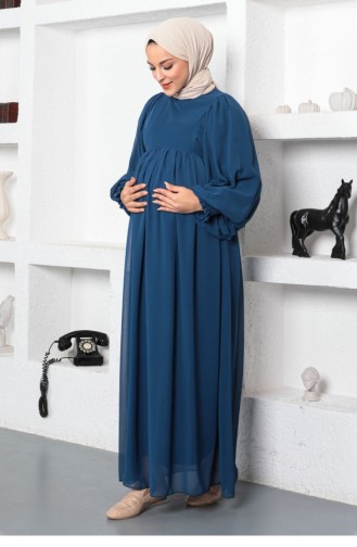 Indigo Hijab Evening Dress 14025