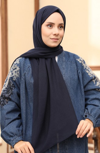 Madame Mary Mio Shawl 19082-18 Navy Blue 19082-18