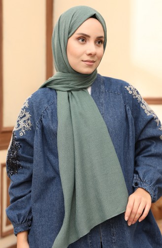 Madame Mary Mio Shawl 19082-19  Green Almond  19082-19