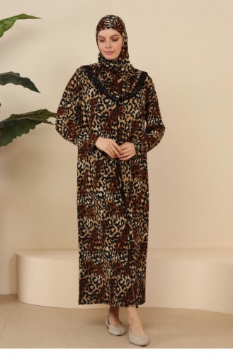 فستان بُني 7028.Kahverengi