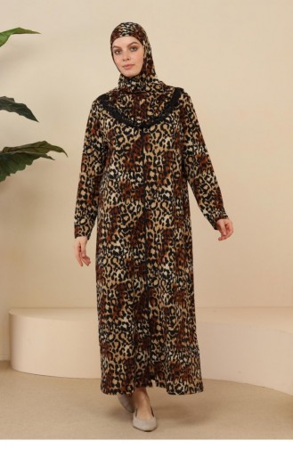 فستان بُني 7028.Kahverengi