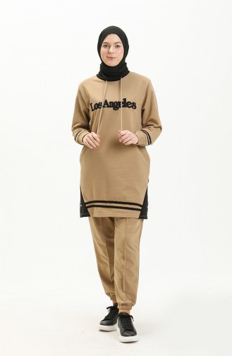 Patterned Tracksuit 6014-03 Camel 6014-03