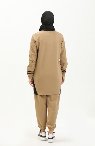 Patterned Tracksuit 6014-03 Camel 6014-03