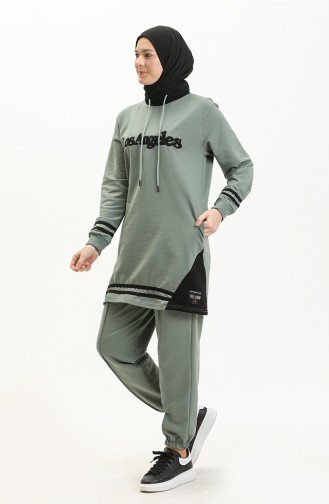 Patterned Tracksuit 6014-04 Mint Green 6014-04