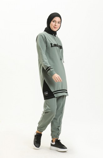 Patterned Tracksuit 6014-04 Mint Green 6014-04