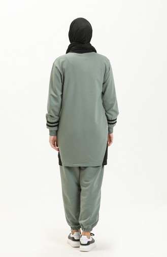 Patterned Tracksuit 6014-04 Mint Green 6014-04