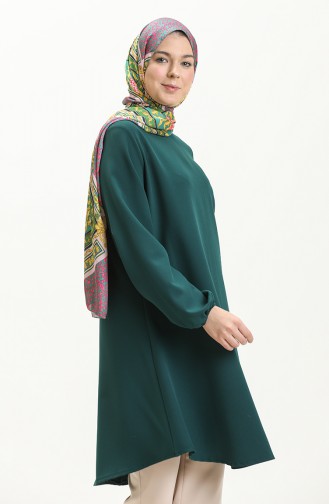 Elastic Sleeve Tunic 1825-01 Emerald Green 1825-01