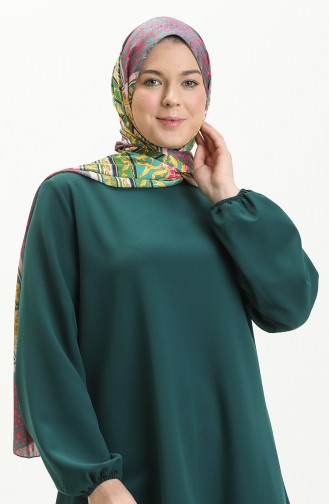 Elastic Sleeve Tunic 1825-01 Emerald Green 1825-01