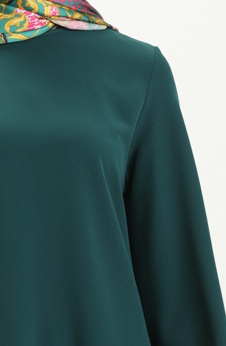Elastic Sleeve Tunic 1825-01 Emerald Green 1825-01