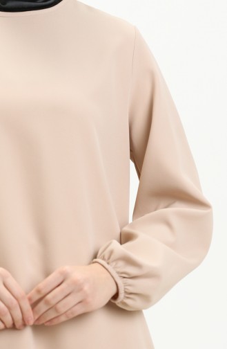 Elastic Sleeve Tunic 1825-07 Beige 1825-07