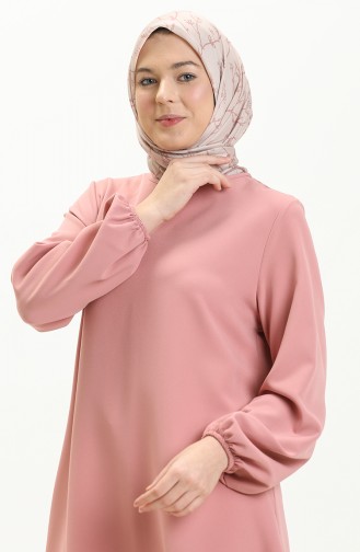 Elastic Sleeve Tunic 1825-10 Dusty Rose 1825-10