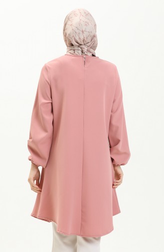 Elastic Sleeve Tunic 1825-10 Dusty Rose 1825-10