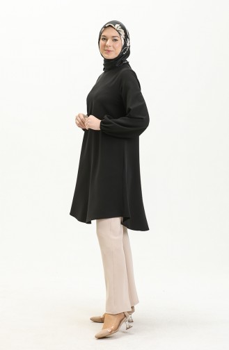 Elastic Sleeve Tunic 1825-11 Black 1825-11