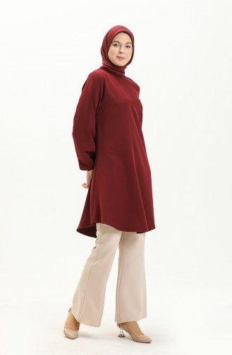 Elastic Sleeve Tunic 1825-13 Claret Red 1825-13