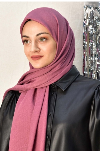 Büyük Boy Safir Abiye Şal Eşarp 000052-09 Gül Kurusu