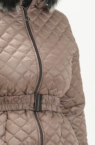 Plus Size Puffer Coat 6046-05 Mink 6046-05