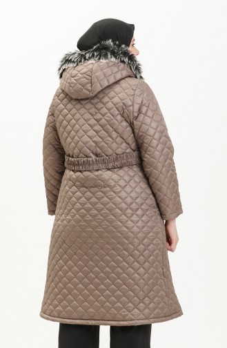 Plus Size Puffer Coat 6047-05 Mink 6047-05