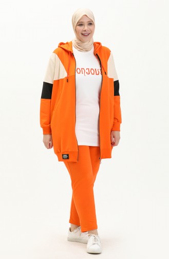 Three Piece Tracksuit 6001-05 Orange 6001-05