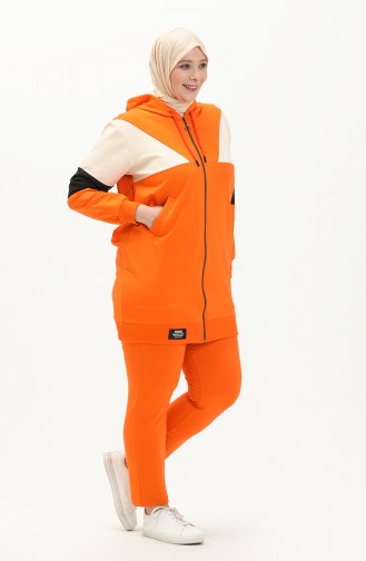 Dreiteiliges Trainingsanzug-Set 6001-05 Orange 6001-05