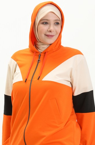 Dreiteiliges Trainingsanzug-Set 6001-05 Orange 6001-05