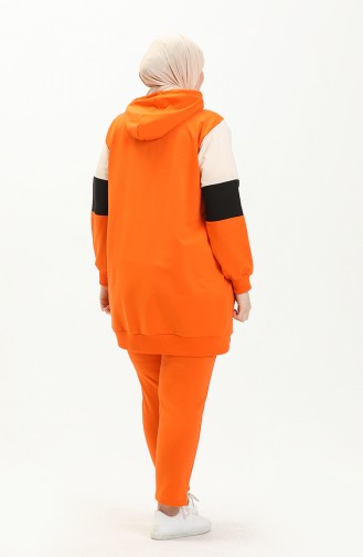 Three Piece Tracksuit 6001-05 Orange 6001-05